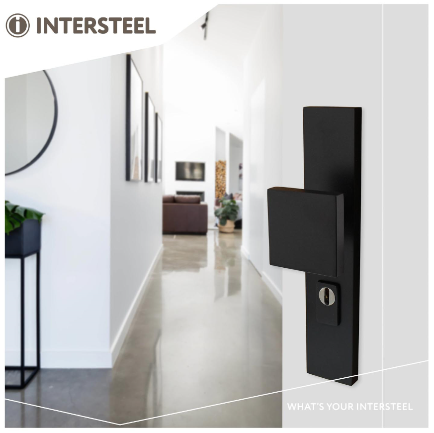 Intersteel SKG3 Veiligheidsbeslag PC72 rechthoekig greep/kruk rvs/mat zwart - Afbeelding 3