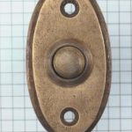 Beldrukker Ovaal messing Antiek 59x32 mm