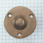 Beldrukker Rond messing Antiek 40 mm