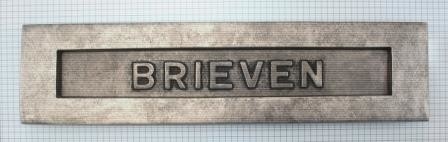 Brievenbus (messing) Oud Zilver