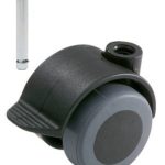 Meubelwiel zwart Zacht + Rem 40 mm Stift 8 mm