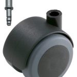 Meubelwiel zwart Zacht 50 mm Stift 11 mm