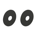 Intersteel rozetten zelfklevend ø55x2mm structuur zwart