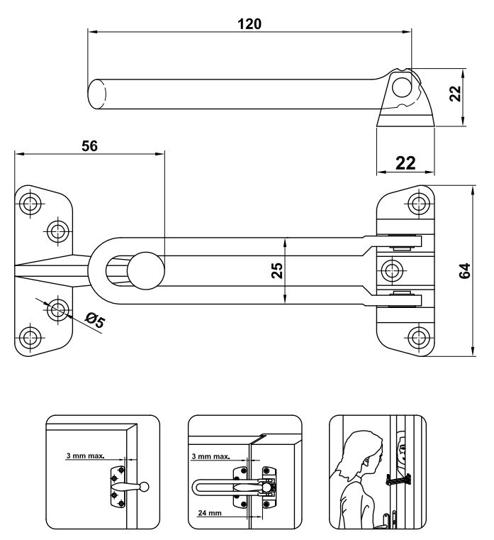 AMIG Kierstandhouder brons antiek - Afbeelding 2
