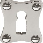 Sleutelplaatje klaver nikkel glans