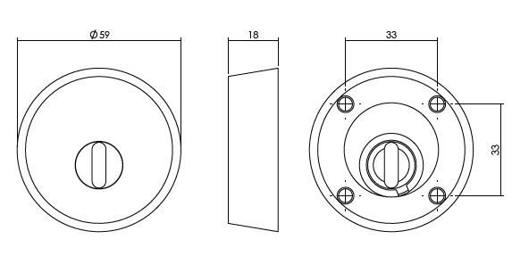 SKG3 Veiligheid-rozet + kerntrekbeveiliging voor oplegsloten rvs - Afbeelding 2