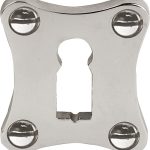 Sleutelplaatje klaver nikkel mat