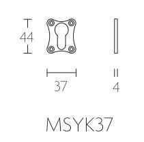 PC-Plaatje Klaver nikkel mat - Afbeelding 2