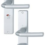 Hoppe Deurklink op Schild WC63/8 Aluminium F1