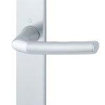 Hoppe Deurklink op Schild Blind Aluminium F1