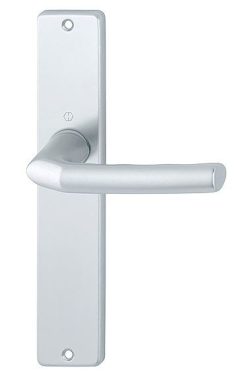 Hoppe Deurklink op Schild Blind Aluminium F1