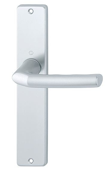 Hoppe Deurklink op Schild Blind Aluminium F1