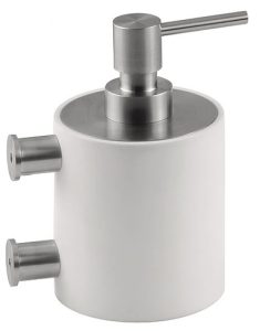 Zeepdispenser PIET BOON PB503 mat rvs/Wit Corian