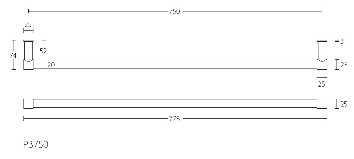 Handdoekstang PIET BOON PB750 mat rvs - Afbeelding 2