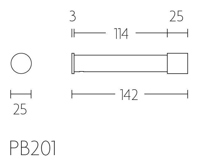 Reserve Toiletrolhouder PIET BOON PB201 mat rvs - Afbeelding 2