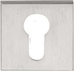 Cilinderplaatje SQUARE LSQBY50B mat rvs