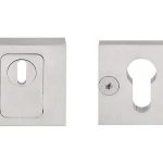 SQUARE LSQVEIL-C-KT SKG3 Veiligheid-rozet vierkant + kerntrekbeveiliging mat rvs