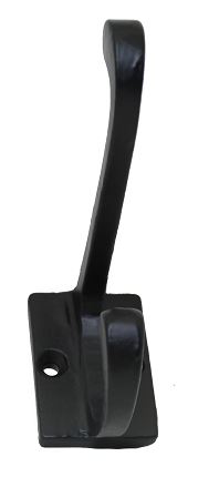 Kapstokhaak Met Achterplaat IJzer zwart - Afbeelding 2