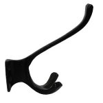 Kapstokhaak Dubbel Groot IJzer zwart