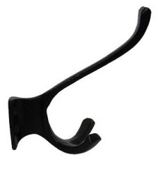 Kapstokhaak Dubbel Groot IJzer zwart