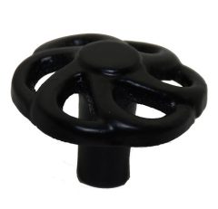 Knop Rond Open IJzer zwart 35 mm
