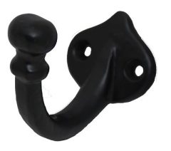 Kapstokhaak Enkel IJzer zwart