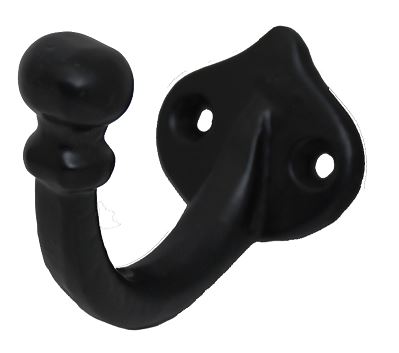 Kapstokhaak Enkel IJzer zwart