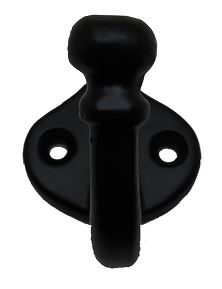 Kapstokhaak Enkel IJzer zwart - Afbeelding 2