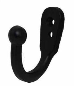 Kapstokhaak Enkel Groot IJzer zwart