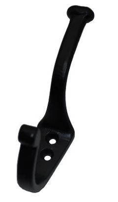 Kapstokhaak IJzer zwart 115 mm