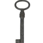 Sleutel gietijzer met korte baard 70 mm