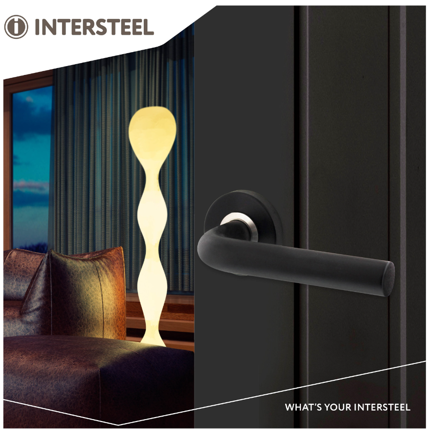 Intersteel enkele deurklink Luzern op rozet verdekt ø53x10mm zwart - Afbeelding 3
