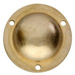 Intersteel afdekplaatje tbv bout voordeurknop messing getrommeld