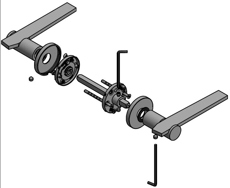 Deurklink TENSE BB100-G Op Rozet mat rvs - Afbeelding 3