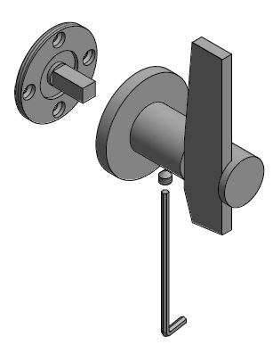 Voordeurknop Vast TENSE BB200VB Links mat rvs - Afbeelding 3