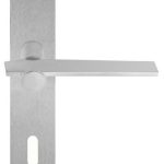 Deurklink op schild Sleutelgat TENSE BB100P236N mat rvs