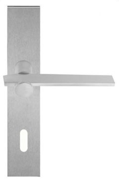 Deurklink op schild Sleutelgat TENSE BB100P236N mat rvs