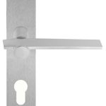 Deurklink op schild Cilindergat TENSE BB100P236Y mat rvs