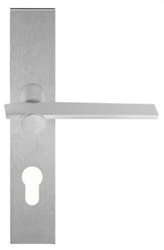 Deurklink op schild Cilindergat TENSE BB100P236Y mat rvs