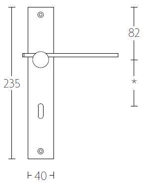 Deurklink op schild Sleutelgat TENSE BB100P236N mat zwart - Afbeelding 3