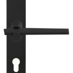 Deurklink op schild Cilindergat TENSE BB100P236Y mat zwart
