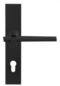 Deurklink op schild Cilindergat TENSE BB100P236Y mat zwart