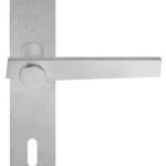 Deurklink op schild Sleutelgat TENSE BB101P236N mat rvs