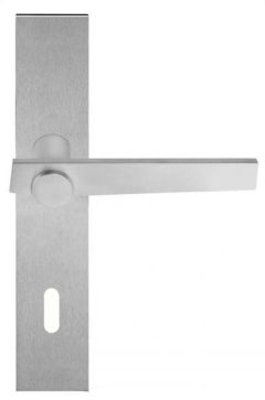 Deurklink op schild Sleutelgat TENSE BB101P236N mat rvs