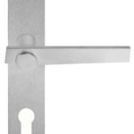 Deurklink op schild Cilindergat TENSE BB101P236Y mat rvs