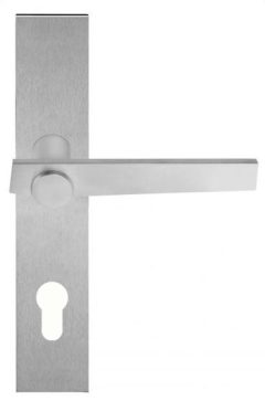 Deurklink op schild Cilindergat TENSE BB101P236Y mat rvs