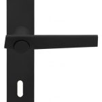 Deurklink op schild Sleutelgat TENSE BB101P236N mat zwart