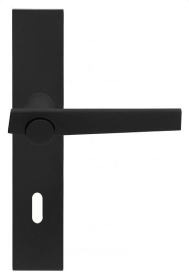 Deurklink op schild Sleutelgat TENSE BB101P236N mat zwart
