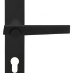 Deurklink op schild Cilindergat TENSE BB101P236Y mat zwart