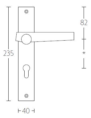 Deurklink op schild Cilindergat TENSE BB101P236Y mat zwart - Afbeelding 2